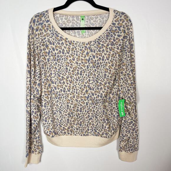 New Honeydew Medium Star Seeker Brushed Jersey Leopard Coordinating Lounge Set - Picture 2 of 16